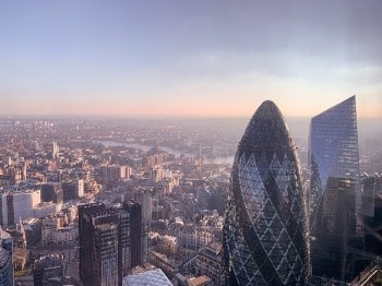 Aerial view of London 