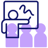 Teacher and students