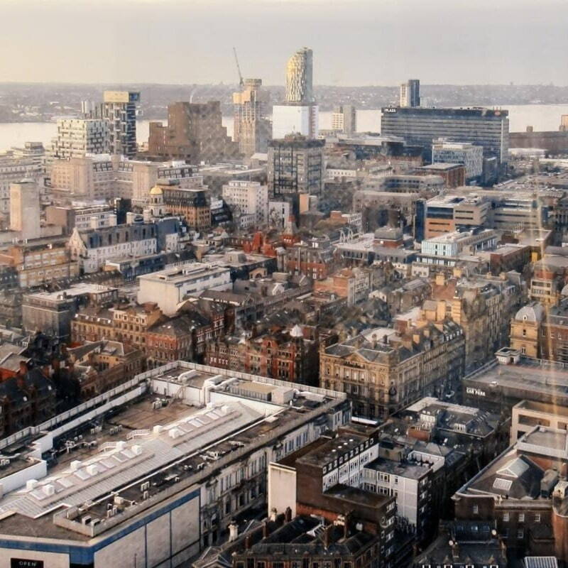 Ariel view of Liverpool