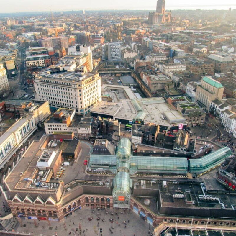 Ariel view of Liverpool